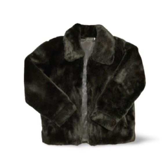 Twenty•ES Black Faux Fur Jacket - Size Large - Picture 11 of 16